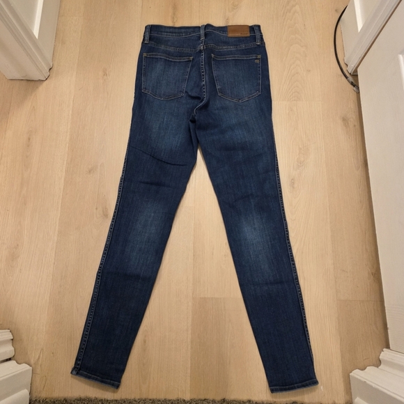 Madewell Dark Wash Stretch 10" High-Rise Cute Casual Skinny Jeans Size 29T - Picture 3 of 10